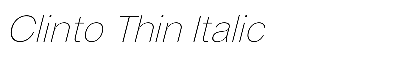 Clinto Thin Italic